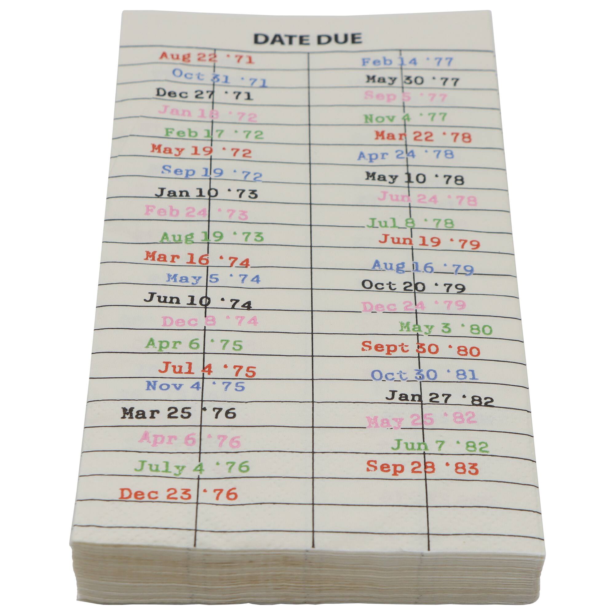 Next Chapter Library Due Date Paper Guest Napkins, 20ct. by Celebrate It™